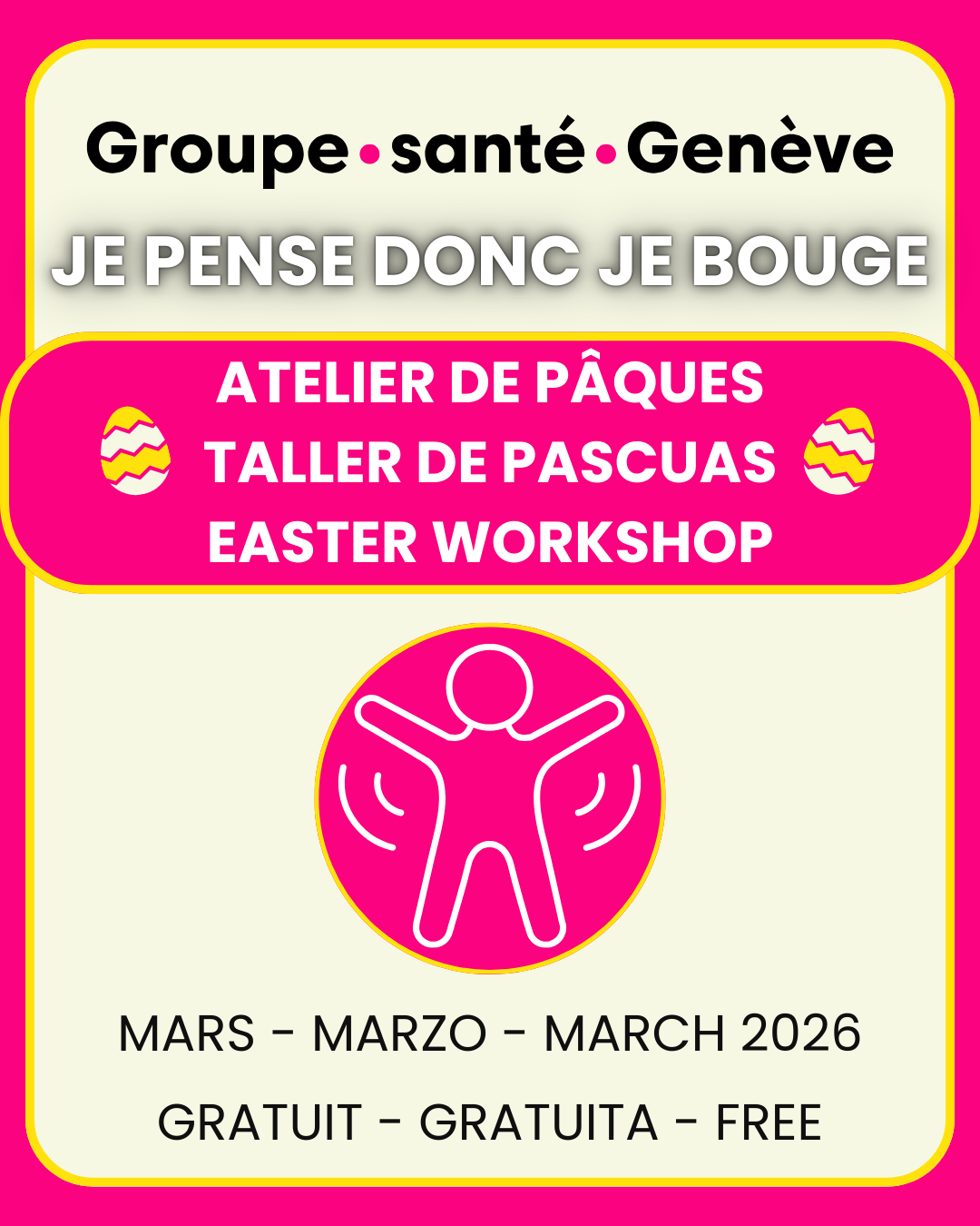 Je pense donc je bouge – Atelier de Pâques