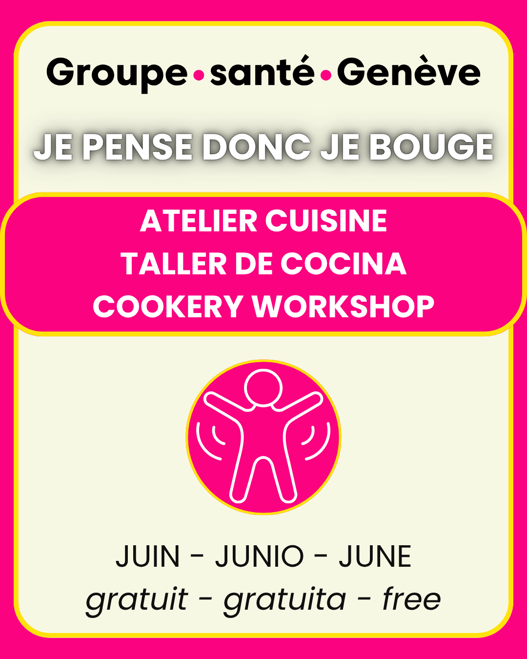 Je pense donc je bouge – Atelier cuisine